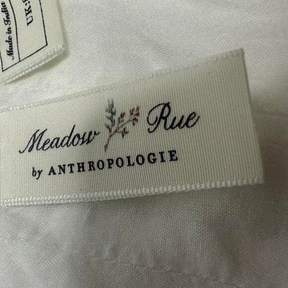 Meadow Rue By Anthropologie Women’s White Button Up V Neck Lace Tank Top - Picture 5 of 5